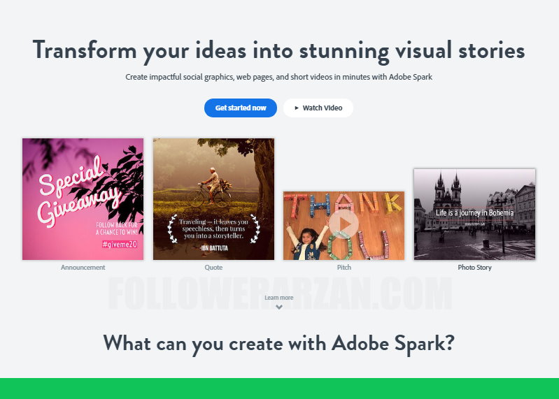 استوری اینستاگرام حرفه ای با برنامه Adobe Spark - خرید فالوور اینستاگرام